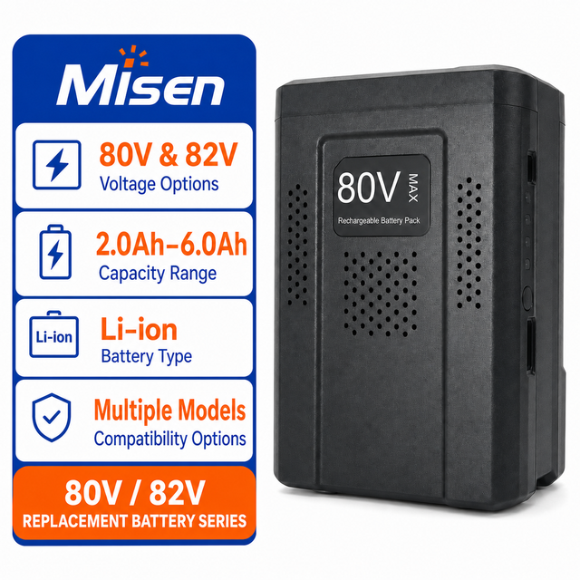 Misen 80V 82V Replacement Battery Compatible with Greenworks Chainsaw Leaf Blower Lawn Mower 2Ah 2.5Ah 3Ah 4Ah 5Ah 6Ah