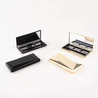 Palette d'ombres à paupières vide 3 couleurs conteneur d'emballage de maquillage de luxe étui d'ombres à paupières noir or