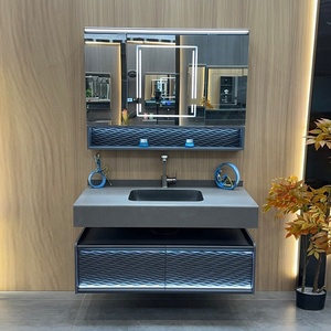 Mobile Bagno <span class=keywords><strong>Moderno</strong></span> 2025 di Alta Qualità con Doppio Lavabo e <span class=keywords><strong>Specchio</strong></span> <span class=keywords><strong>per</strong></span> Hotel - Product Image 1