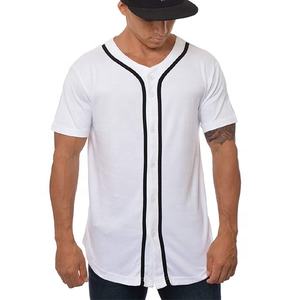 Ropa de béisbol y softbol, ropa deportiva para adultos, OEM, diseño personalizado a rayas, botones, manga corta, transpirable, camisetas de secado rápido - Product Image 1