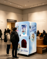 Machine commerciale automatique à crème glacée et yaourt glacé, refroidie par air, pour la vente autonome 24h/24, multi-tension