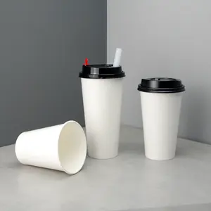 Wholesale Manufacturing Paper Coffee Cups Take Way Paper Cup 8oz 12oz 16oz 20oz Paper Cup