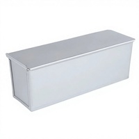 BakeRise Moule à pain rectangulaire en métal aluminisé antiadhésif ondulé avec couvercle, écologique et compatible four