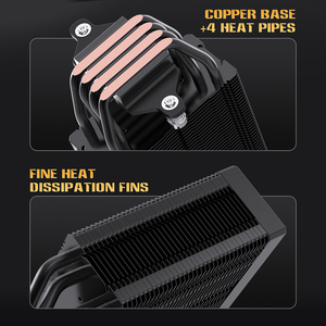 Lovingocool 12V PWM argb RGB LED tản nhiệt với đồng <span class=keywords><strong>CPU</strong></span> quạt làm mát cho chơi game máy tính để bàn 1700 1851 2011 AM5 AM4 màu <span class=keywords><strong>CPU</strong></span> - Product Image 5