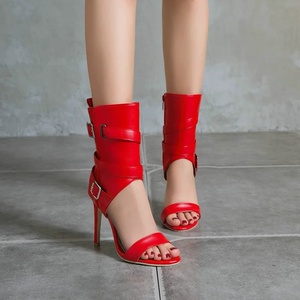 <span class=keywords><strong>Scarpe</strong></span> Estive con Tacco Alto per Donne, Sandali con Punta Aperta e Fibbia, <span class=keywords><strong>Scarpe</strong></span> Romane alla Moda con Tacco Alto - Product Image 3