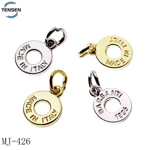 Custom Made Mini Bracelet Round Charms Enamel Name Jewelry Accessory Metal Pendant Tags For Perfume Bottle