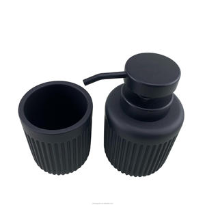 Factory Supplier <strong>Natural</strong> Luxury Hotel <strong>Stone</strong> Six Piece Set Concrete Luxurious <strong>Bathroom</strong> <strong>Accessories</strong> Set