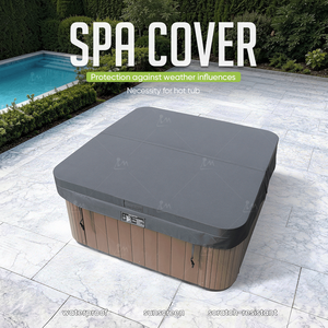 Housse de <span class=keywords><strong>spa</strong></span> carrée moderne 600D, imperméable et anti-poussière, robuste, protection UV, isolation <span class=keywords><strong>thermique</strong></span>, aération - Product Image 1