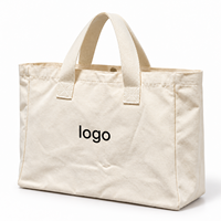 Tas Belanja Kanvas dengan Logo Kustom dan Pegangan Panjang untuk Program Sambutan Waralaba Kafe Grosir untuk Pembeli Waralaba Kafe.