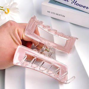Elegante 11Cm Koreaanse Stijl Grote Haarklauw Clip Voor Vrouwen Luipaard Haai Ontwerp Hars Acryl Haaraccessoires Sweet Pc Materiaal - Product Image 4