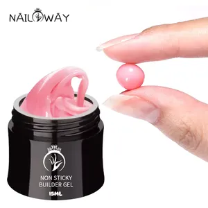Beste Levering Groothandel 15Ml/30Ml Roze Nude Kleur Glanzend Poly Solid Builder Lak Gel Nail Acryl Gel Voor Nagelsalon