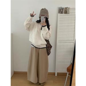 Pull à capuche demi-zip pour femme, style Old Money, décontracté, ample, long, en maille jacquard, gilet intérieur à capuche pour l'été - Product Image 5