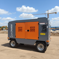 Compresseur d'air industriel portable à vis 200SCY, entraîné par diesel, 780cfm, 18bar, 22bar, haute pression, refroidi par air, contrôle PLC pour l'exploitation minière
