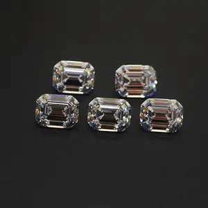 High Quality White Emerald Cut Cubic Zircon For Engagement Ring
