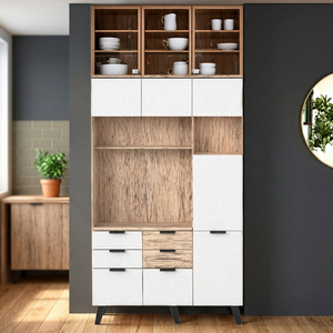 Meuble de rangement de cuisine Furnizone OEM en panneaux de bois, unité de rangement avec tiroirs, design moderne, installation facile, modèle MDF 2167 - Product Image 3