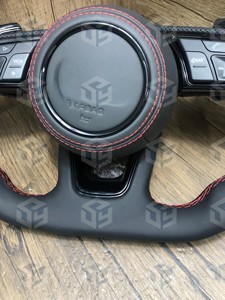 Volant de direction en cuir Alcantara entièrement personnalisé pour Audi RS A4 A5 A6 C7 B8 R8 <span class=keywords><strong>S3</strong></span> S4 S5 Q7 A7 S7 TT RS3 RS5 RS6 RS7 B9 - Product Image 4