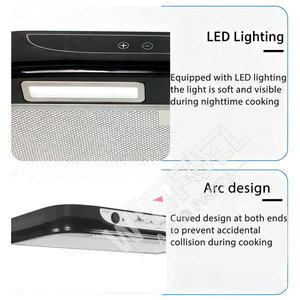 Hotte de cuisine 12V en acier inoxydable avec filtre à mailles pour camping-car et caravane, avec éclairage et interrupteur à bouton - Product Image 5