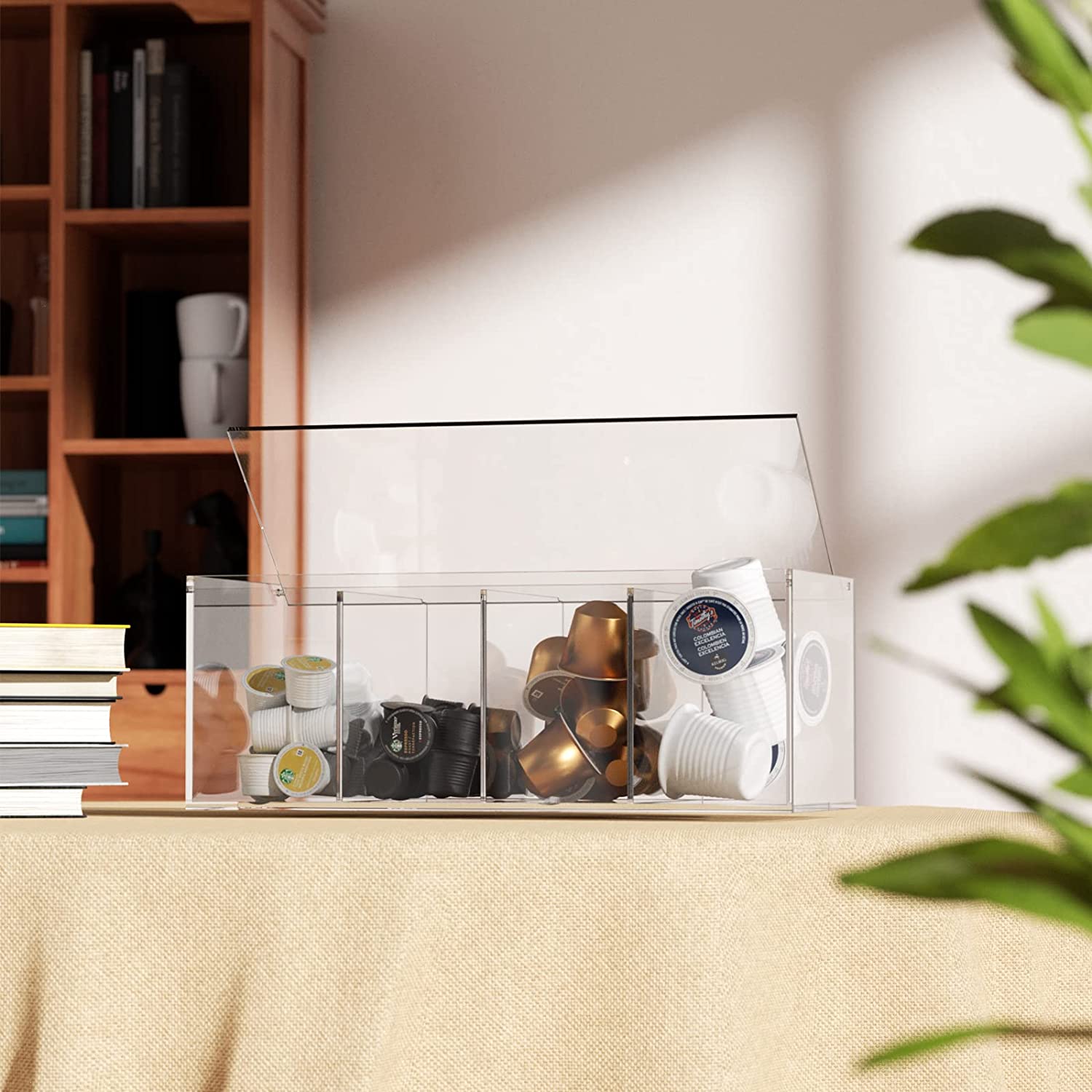 コーヒーカプセルホルダークリアアクリルボックスKカップホルダー