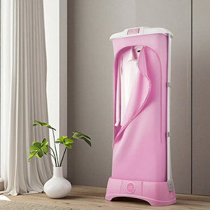 Séchoir à <span class=keywords><strong>linge</strong></span> électrique portable compact <span class=keywords><strong>pliable</strong></span> 5 kg 220 V avec poteau en aluminium et boîtier en plastique pour hôtel - Product Image 1