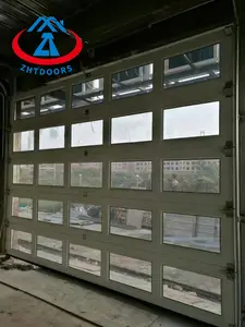 Customized Glass Panel Aluminum Frame Transparent Garage Door