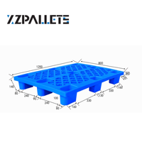 Palette en plastique emboîtable 9 coureurs légers à simple face de la Chine 1200*800*140 Mm palette en plastique avec prix d'usine