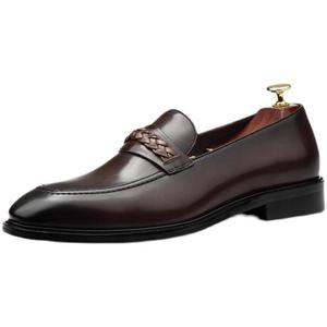 Zapatos de Vestir Casuales de Cuero para Hombre - Zapatos con Cordones y Grabado de Bloqueo, Parte Superior de Cuero Patentado, Impermeables y Resistentes al Desgaste - Product Image 2