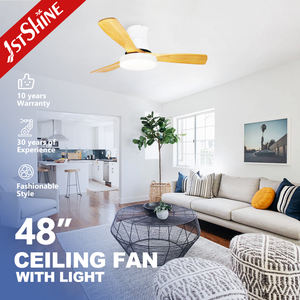 Ventilateur de plafond 1stshine, 6 vitesses, facile à nettoyer, trois pales en bois, profil bas, avec télécommande - Product Image 2