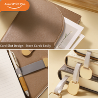 Carnet de notes personnalisé A5 en similicuir grainé PVC avec boucle magnétique et porte-stylo pour entreprises et collectivités