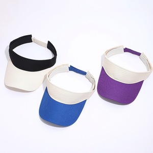 Visières <span class=keywords><strong>pare</strong></span>-soleil et déflecteurs anti-insectes bicolores, casquette visière personnalisée avec logo brodé, visière de sport d'extérieur pour femmes - Product Image 5
