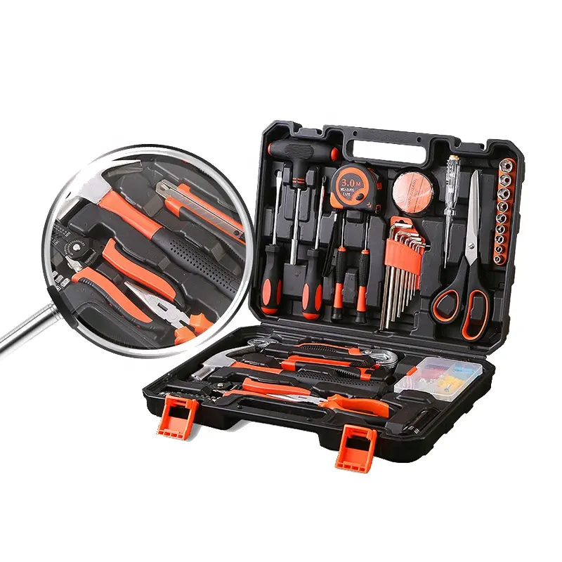72pcs manual tool combination professional hand tool kit portable home car repair hardware tools set with pliers screwdrivers