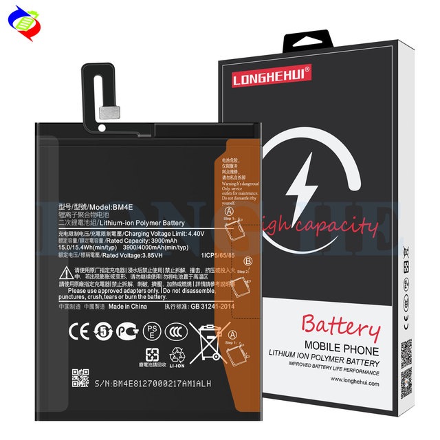Original Replacement Lithium-ion Polymer Battery BM4E for Xiaomi Pocophone F1 Poco 4000mAh 3.85V