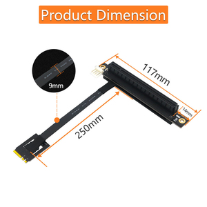Cable adaptador de 270 grados de doble llave M.2 (NGFF) a PCI-E 16X, CI-E 3.0 A-E en stock, cable adaptador de doble llave M.2 (NGFF) A-E a PCI-E 16X - Product Image 5