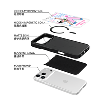 Coque de téléphone AG Feeling Black Edge avec motif Gilding Fitness Gril blanc pour iPhone 17, 17 Pro Max, 16 Pro, 15 – Coque magnétique