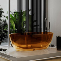 Baignoires transparentes artificielles modernes sur pied personnalisées, différentes couleurs pour appartement, hôtel, villa
