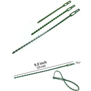 Linwin Flexible Cable Ties for Fixing Garden Plants Fish Bone Ties(Green)