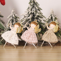 Pendentifs de Noël multicolores en peluche, figurines d'anges, décorations pour sapin de Noël, fournitures de fête, cadeaux de festival, ornements suspendus