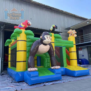 Nouveau château gonflable de <span class=keywords><strong>jungle</strong></span> amusant, trampoline en PVC, parc de jeux gonflables pour enfants, qualité commerciale, certifié CE, toboggan pour 10 personnes - Product Image 1