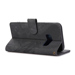 Pour <span class=keywords><strong>Samsung</strong></span> <span class=keywords><strong>S10e</strong></span> anti-dérapant mat Flip Folio PU cuir papillon orchidée motif fente pour carte portefeuille <span class=keywords><strong>pochette</strong></span> coque de téléphone - Product Image 5