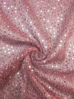 Fil métallique plissé polyester clair de lune sequin tulle tricot lurex tissu pailleté avec paillette polyester + fil métallique