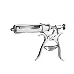 Jeringas Veterinarias Automáticas Reutilizables de Acero Inoxidable Alemán, Vacunación Premium para Ganado, Gestión de la Salud de Vacas, Ovejas y Cabras - Product Image 1