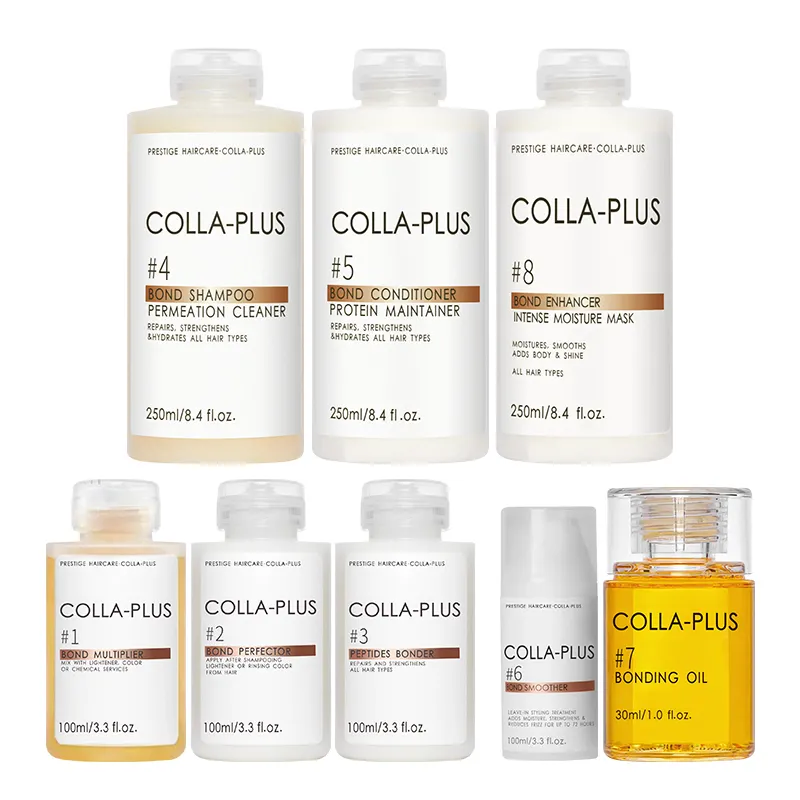 COLLA-PLUS-Juego de champú y acondicionador para el cabello, tratamiento de suero para el cabello, reparación, No 0, 1, 2, 3, 4, 5, 6, 7