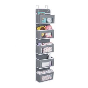 Organisateur suspendu à 5 poches pour porte avec fenêtre transparente pour salon, chambre, maison, dortoir - Product Image 2