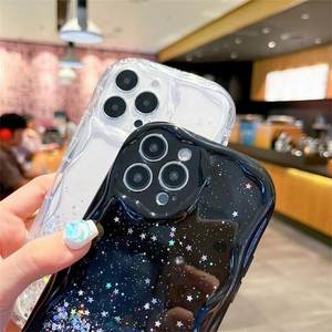 Funda de Teléfono de Silicona Suave con Purpurina y Estrellas Transparentes, Estilo Coreano, para Mujer, para iPhone 15 Pro Max 16 Plus 17 - Product Image 6