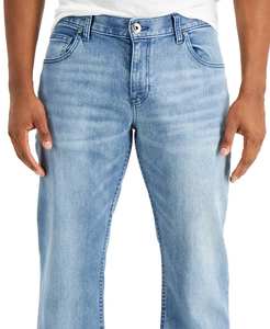 <span class=keywords><strong>Jeans</strong></span> skinny à jambe droite personnalisés de haute qualité pour hommes <span class=keywords><strong>Jeans</strong></span> en cuir bleu à la mode pour hommes - Product Image 4