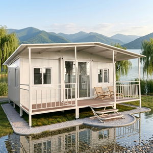 Casa Container Prefabbricata Espandibile in Acciaio 20ft 40ft, Casa Modulare Impermeabile per Resort, Base Turistica di Lusso all'Aperto, Personalizzabile - Product Image 1