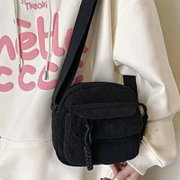 Sac à main à bandoulière personnalisé pour femmes Sac à bandoulière en velours côtelé avec bandoulière réglable