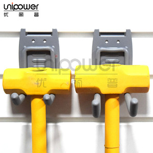 Heavy Duty Double <b>Hook</b> Wall Storage Garage <b>Tool</b> <b>Hook</b> Black And Gray Rectangle 30 Kg Load Capacity - Product Image 3