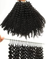 Extensions de cheveux humains bouclés au crochet, style plumes, pour tresses bohèmes, vente chaude en usine, fournisseur de cheveux humains crépus bouclés vierges