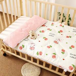 Nouveau-né bébé <span class=keywords><strong>lit</strong></span> coton matelas maternelle petite couette <span class=keywords><strong>lit</strong></span> pour enfants matelas nouvelle couleur Anti-poussière acariens 200TC toutes saisons - Product Image 1