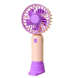 Portable Handheld Rechargeable <b>Fan</b> with <b>Stand</b> 5W DC Motor Battery Powered Hands-Free 4-6 Hours Desk Use Students Outdoor Cooling - Product Image 4